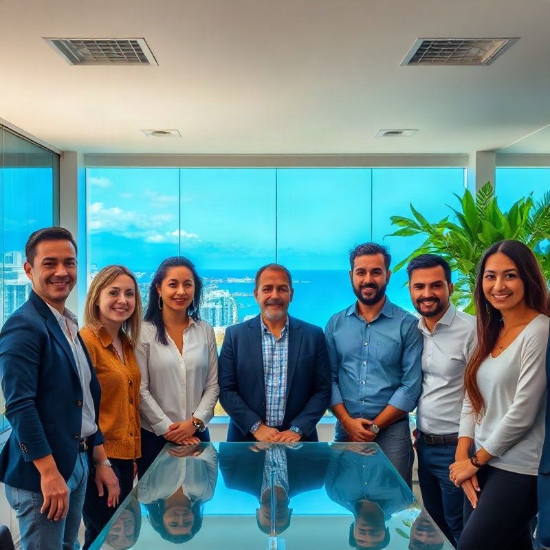 Equipe da Stonennova em escritório em Florianópolis